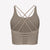 Strappy Sports Bra - Taupe/White