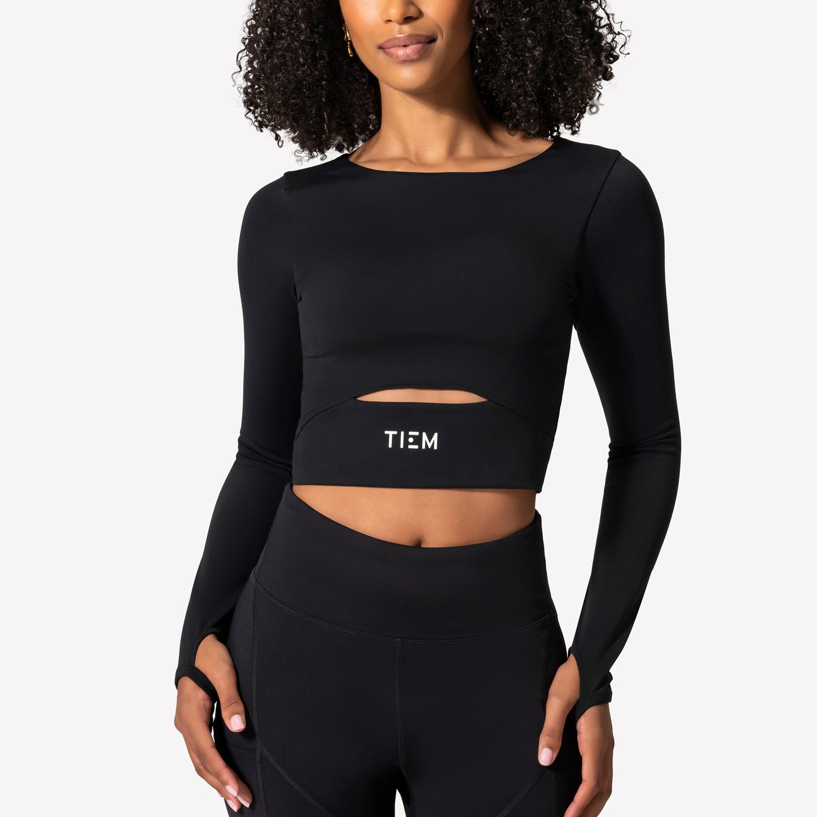 Cropped Long Sleeve - Black/White