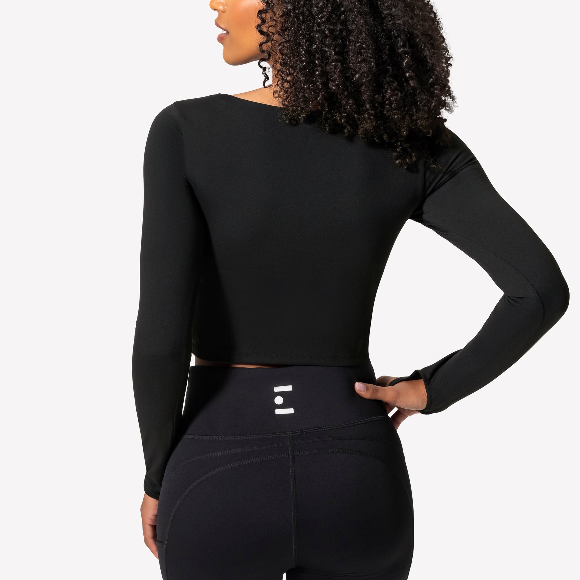 Cropped Long Sleeve - Black/White