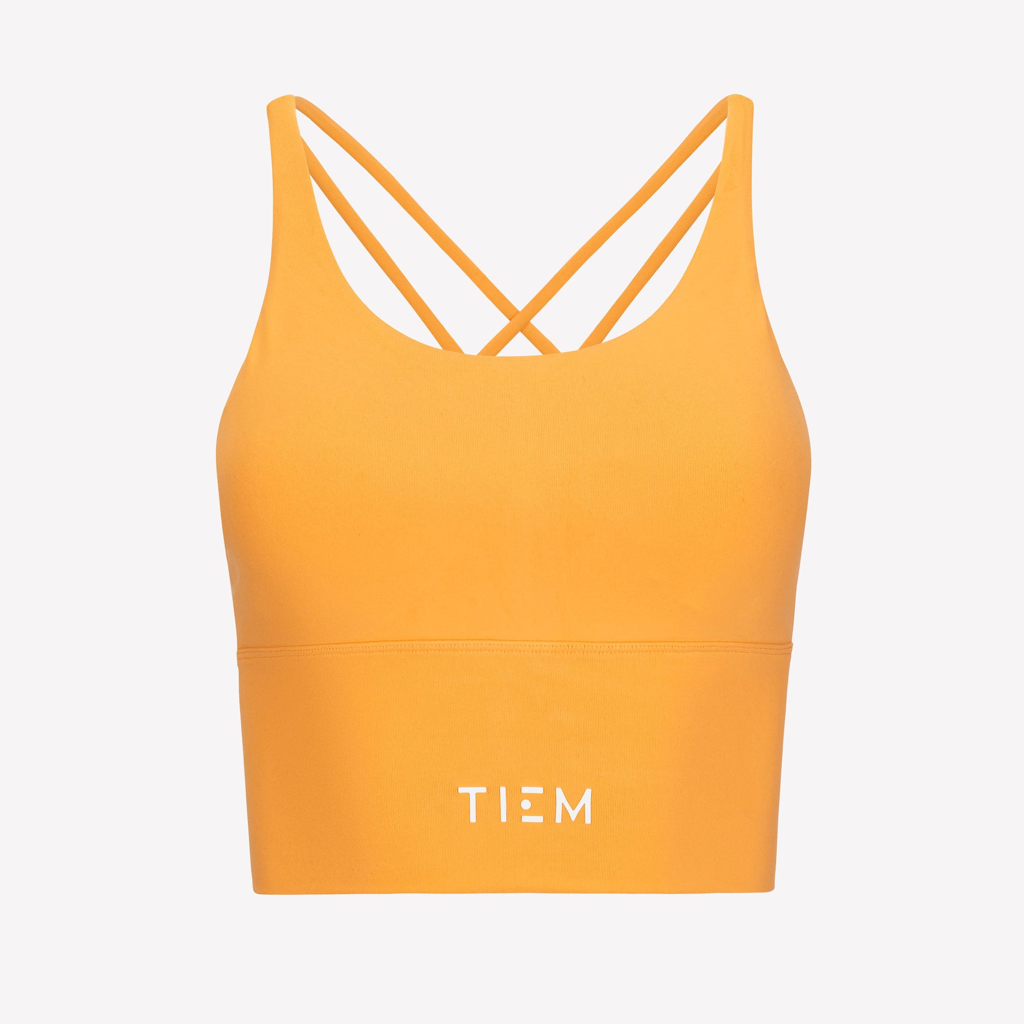 Strappy Sports Bra - Orange/White