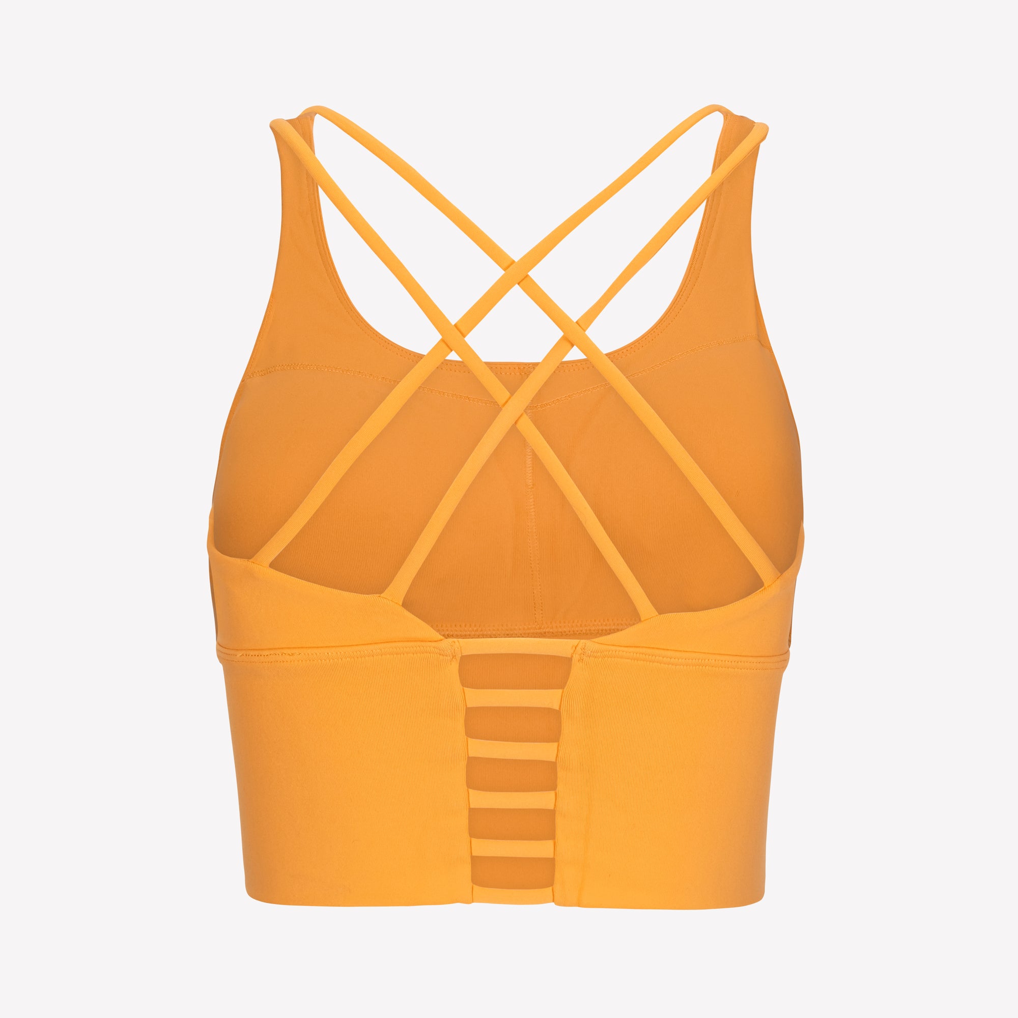 Strappy Sports Bra - Orange/White