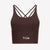 Strappy Sports Bra - Brown/White