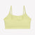 Cropped Sports Bra - Citron/White