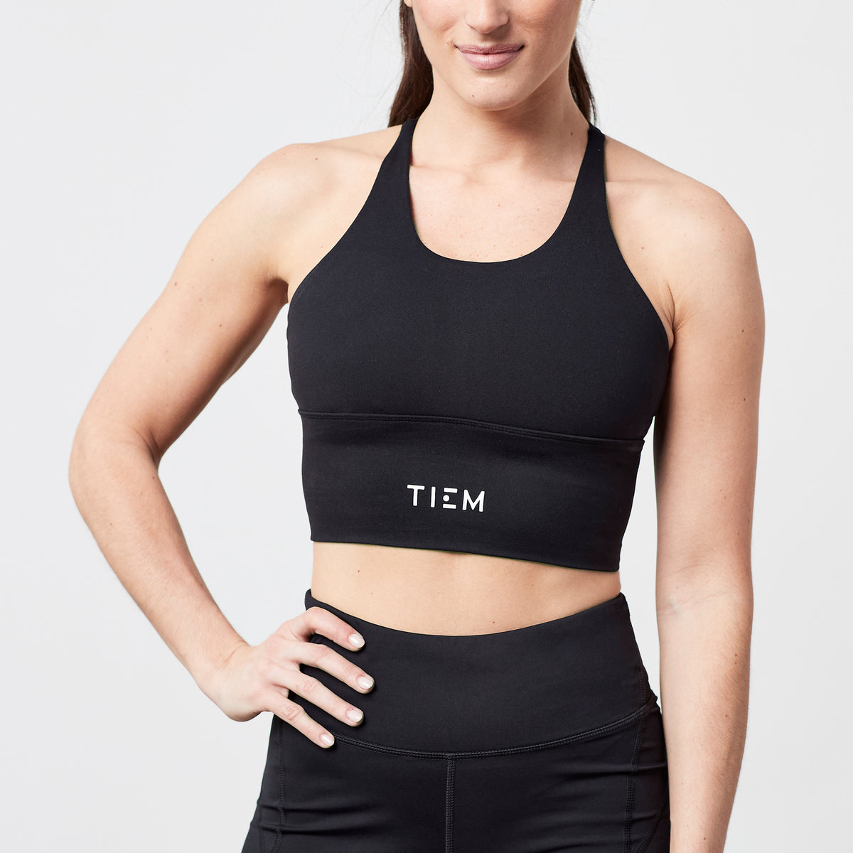 Strappy Sports Bra - Black/White